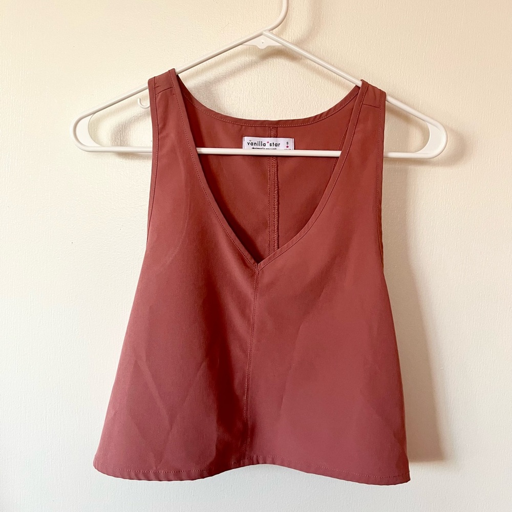 🌷Dusty Rose Vanilla Star Women’s Crop Top, Size Small